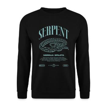 Carpet Python Modern Reptile Keeper Streetwear - Unisex Sweatshirt - black - Front - Alina (178cm) & Michal (187cm)