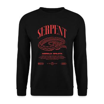Carpet Python Modern Reptile Keeper Streetwear - Unisex Sweatshirt - black - Front - Alina (178cm) & Michal (187cm)