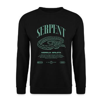 Carpet Python Modern Reptile Keeper Streetwear - Unisex Sweatshirt - black - Front - Alina (178cm) & Michal (187cm)