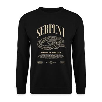 Carpet Python Modern Reptile Keeper Streetwear - Unisex Sweatshirt - black - Front - Alina (178cm) & Michal (187cm)