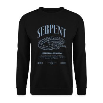Carpet Python Modern Reptile Keeper Streetwear - Unisex Sweatshirt - black - Front - Alina (178cm) & Michal (187cm)