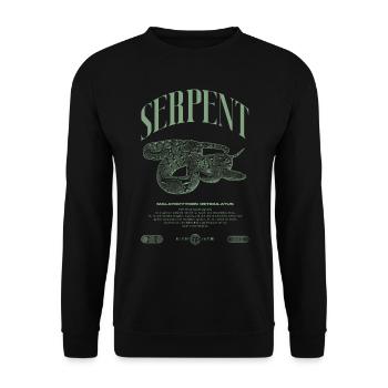 Gardien de reptiles python réticulé Streetwear - Sweat-shirt Unisexe - noir - Devant - Alina (178cm) & Michal (187cm)