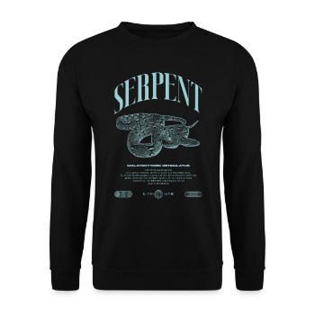 Gardien de reptiles python réticulé Streetwear - Sweat-shirt Unisexe - noir - Devant - Alina (178cm) & Michal (187cm)