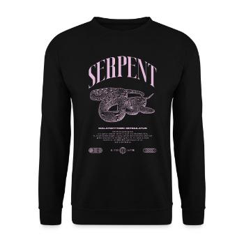 Gardien de reptiles python réticulé Streetwear - Sweat-shirt Unisexe - noir - Devant - Alina (178cm) & Michal (187cm)