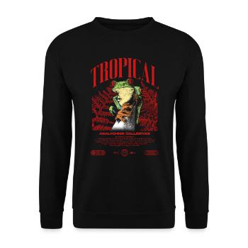 Red Eyed Tree Frog Rainforest Amphibian - Unisex Sweatshirt - black - Front - Alina (178cm) & Michal (187cm)