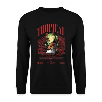 Red Eyed Tree Frog Rainforest Amphibian - Unisex Sweatshirt - black - Front - Alina (178cm) & Michal (187cm)