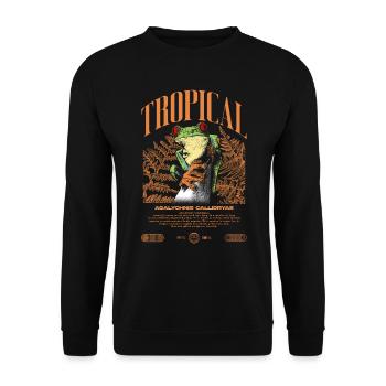 Grenouille arboricole aux yeux rouges Amphibien de la forêt tropicale - Sweat-shirt Unisexe - noir - Devant - Alina (178cm) & Michal (187cm)