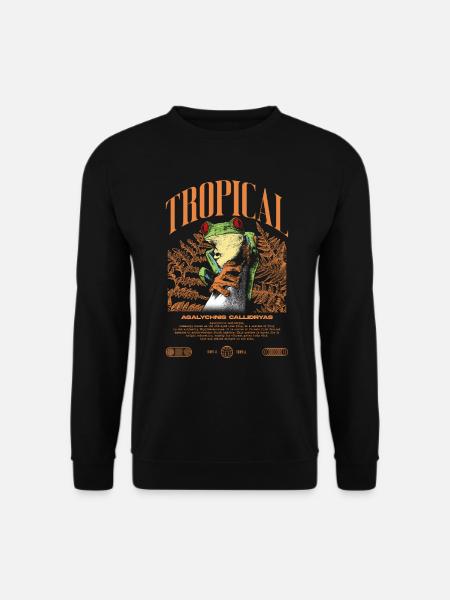 Rotäugiger Laubfrosch Regenwald Amphibie - Unisex Pullover - Schwarz