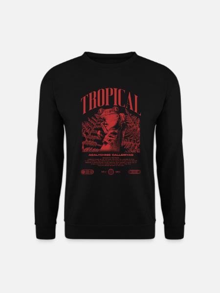 Rotäugiger Laubfrosch Regenwald Amphibie - Unisex Pullover - Schwarz