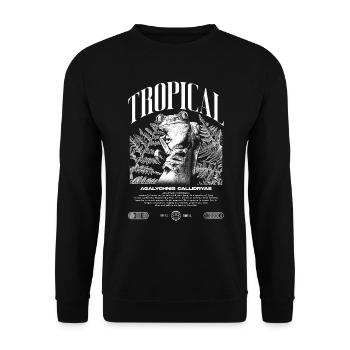 Red Eyed Tree Frog Rainforest Amphibian - Unisex Sweatshirt - black - Front - Alina (178cm) & Michal (187cm)