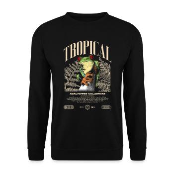 Red Eyed Tree Frog Rainforest Amphibian - Unisex Sweatshirt - black - Front - Alina (178cm) & Michal (187cm)