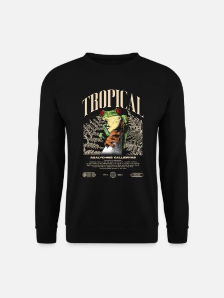 Rotäugiger Laubfrosch Regenwald Amphibie - Unisex Pullover - Schwarz