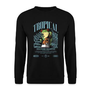 Red Eyed Tree Frog Rainforest Amphibian - Unisex Sweatshirt - black - Front - Alina (178cm) & Michal (187cm)