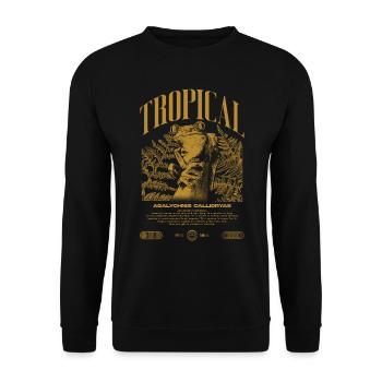 Red Eyed Tree Frog Rainforest Amphibian - Unisex Sweatshirt - black - Front - Alina (178cm) & Michal (187cm)