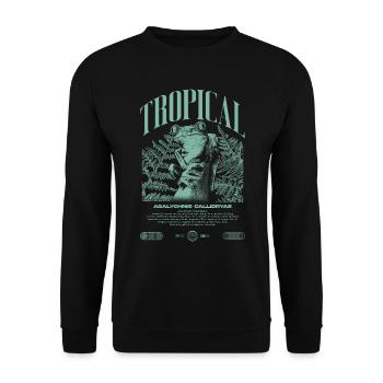 Red Eyed Tree Frog Rainforest Amphibian - Unisex Sweatshirt - black - Front - Alina (178cm) & Michal (187cm)