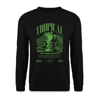Grenouille arboricole aux yeux rouges Amphibien de la forêt tropicale - Sweat-shirt Unisexe - noir - Devant - Alina (178cm) & Michal (187cm)