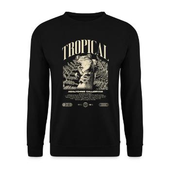 Red Eyed Tree Frog Rainforest Amphibian - Unisex Sweatshirt - black - Front - Alina (178cm) & Michal (187cm)