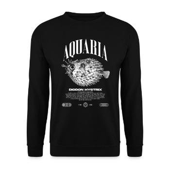 Stachelschwein Kugelfischhalter Moderne Streetwear - Unisex Pullover - Schwarz - Vorne - Alina (178cm) & Michal (187cm)