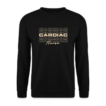 Infirmière cardiaque Infirmières médicales élégantes - Sweat-shirt Unisexe - noir - Devant - Alina (178cm) & Michal (187cm)