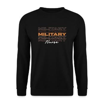 Black Strong Military Nurse Melanin African Nurses - Unisex Sweatshirt - black - Front - Alina (178cm) & Michal (187cm)