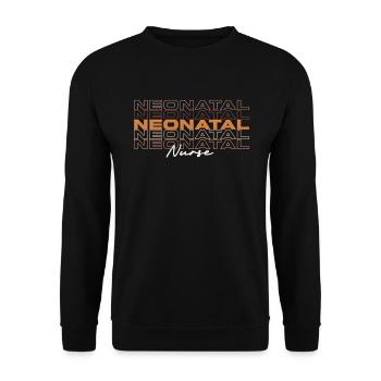 Black Strong Neonatal Nurse Melanin African Nurses - Unisex Sweatshirt - black - Front - Alina (178cm) & Michal (187cm)