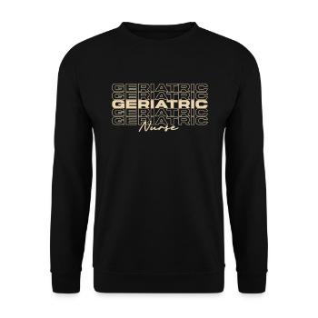 Geriatric Nurse Medical Nurses Stylish - Unisex Sweatshirt - black - Front - Alina (178cm) & Michal (187cm)