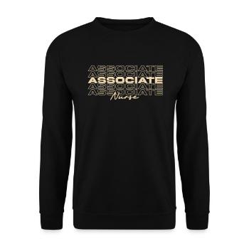 Associate Nurse Medical Nurses Stylish - Unisex Sweatshirt - black - Front - Alina (178cm) & Michal (187cm)