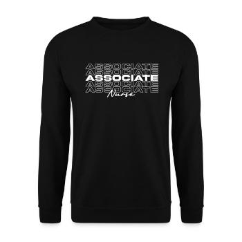 Associate Nurse Medical Nurses Stylish - Unisex Sweatshirt - black - Front - Alina (178cm) & Michal (187cm)