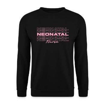 Nursing Neonatal Nurse Medical Nurses Stylish - Unisex Sweatshirt - black - Front - Alina (178cm) & Michal (187cm)