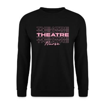 Theater Krankenschwester Krankenschwester Krankenschwestern Stilvoll - Unisex Pullover - Schwarz - Vorne - Alina (178cm) & Michal (187cm)