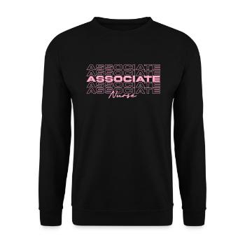 Associate Nurse Medical Nurses Stylish - Unisex Sweatshirt - black - Front - Alina (178cm) & Michal (187cm)