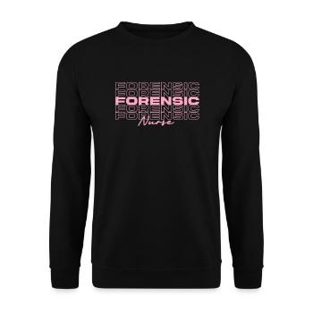 Forensic Nurse Medical Nurses Stylish - Unisex Sweatshirt - black - Front - Alina (178cm) & Michal (187cm)
