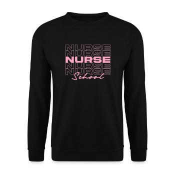 Schulkrankenschwester Krankenschwester Medizinische Krankenschwestern Stilvoll - Unisex Pullover - Schwarz - Vorne - Alina (178cm) & Michal (187cm)