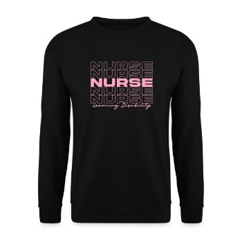 Learning Disability Nurse Medical Nurses Stylish - Unisex Sweatshirt - black - Front - Alina (178cm) & Michal (187cm)