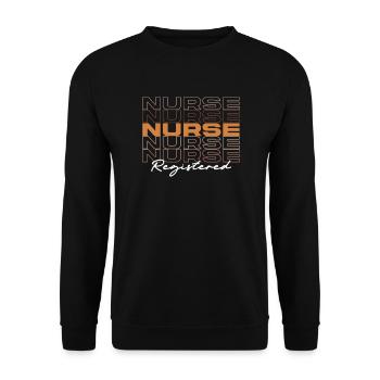Black Registered Nurse Melanin African Medical - Unisex Sweatshirt - black - Front - Alina (178cm) & Michal (187cm)
