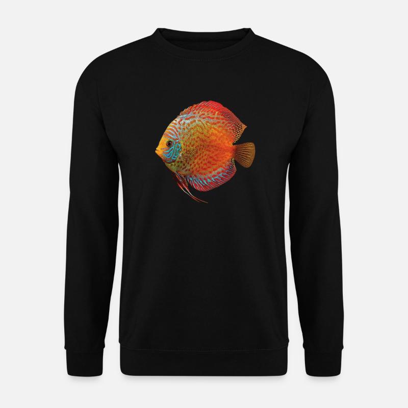 Discus cichlidé Gardien de poissons - Sweat-shirt Unisexe - noir