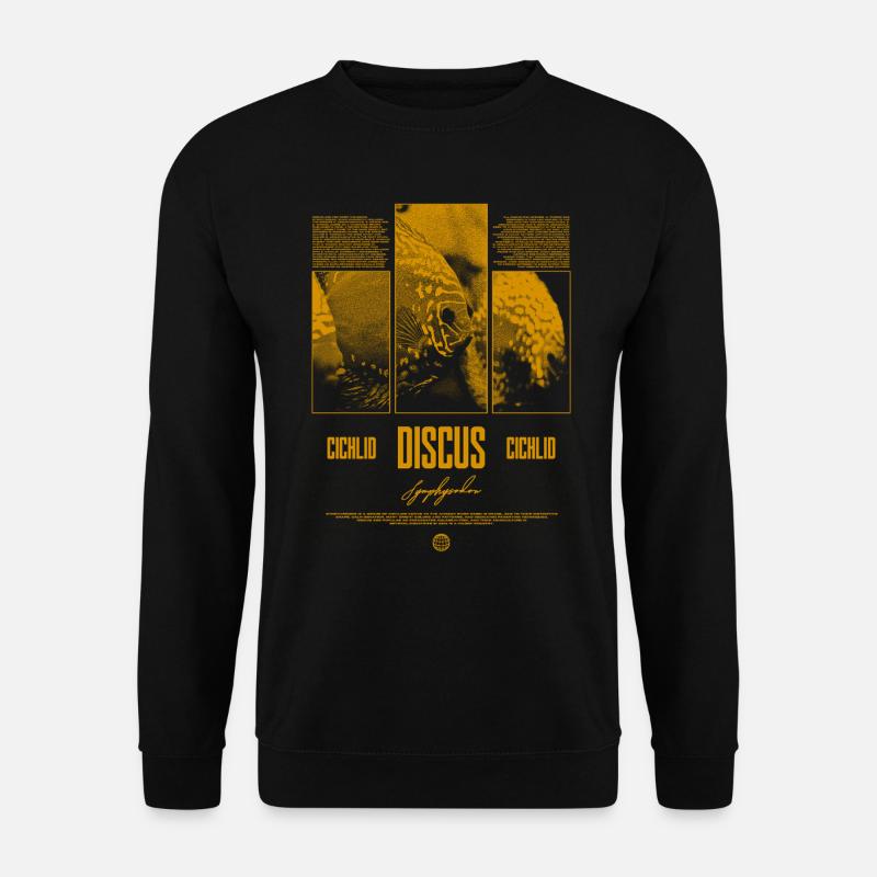 Diskusfisch Buntbarsch Aquarium Fischhalter - Unisex Pullover - Schwarz