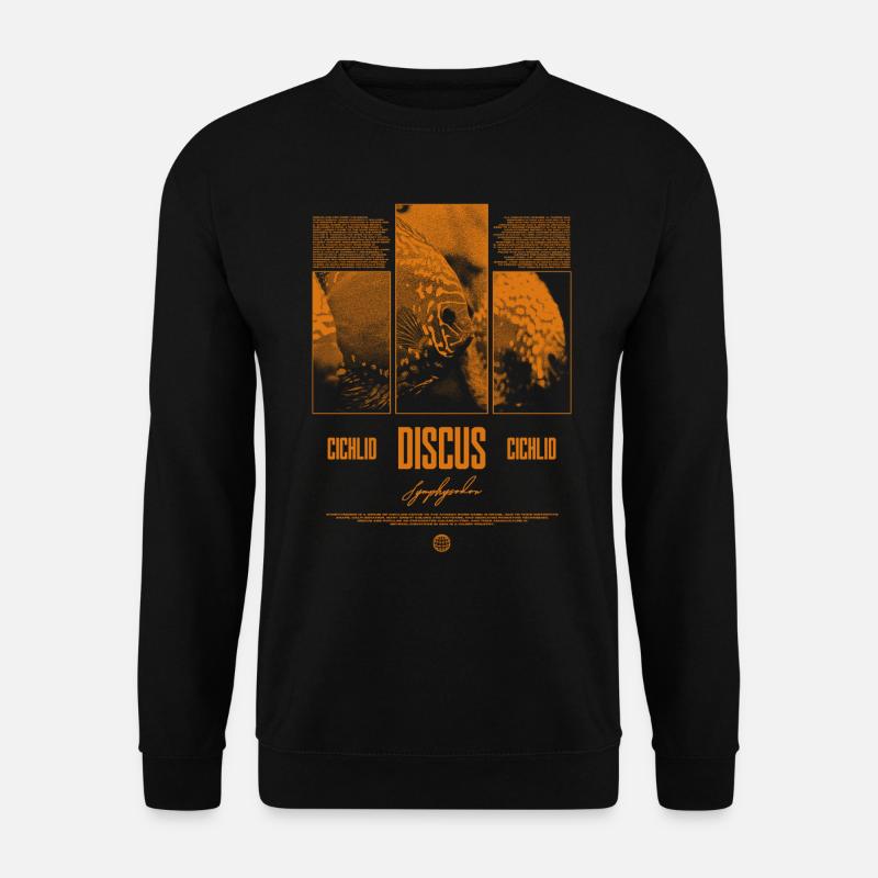 Diskusfisch Buntbarsch Aquarium Fischhalter - Unisex Pullover - Schwarz