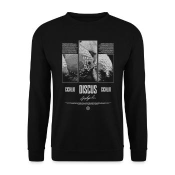 Diskusfisch Buntbarsch Aquarium Fischhalter - Unisex Pullover - Schwarz - Vorne - Alina (178cm) & Michal (187cm)