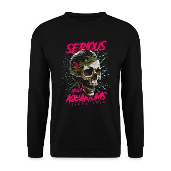 Serious About Aquariums Fish Keeper Birthday 1994 - Unisex Sweatshirt - black - Front - Alina (178cm) & Michal (187cm)