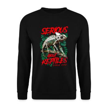 Sérieux au sujet des reptiles Gardien de reptiles Né en 1978 - Sweat-shirt Unisexe - noir - Devant - Alina (178cm) & Michal (187cm)