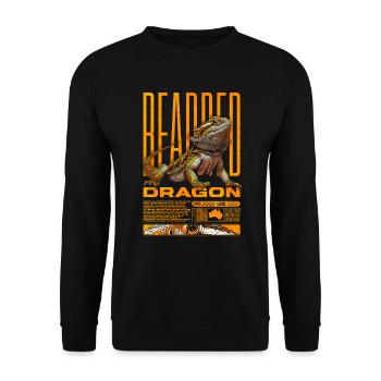 Bearded Dragon Reptile Keeper Beardie Lizard - Unisex Sweatshirt - black - Front - Alina (178cm) & Michal (187cm)