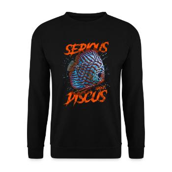Sérieux au sujet du discus aquariophile gardien de discus - Sweat-shirt Unisexe - noir - Devant - Alina (178cm) & Michal (187cm)