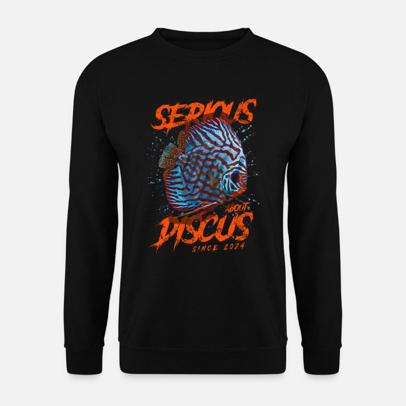 Ernsthaft mit Diskusfischen seit 2024 - Unisex Pullover - Schwarz