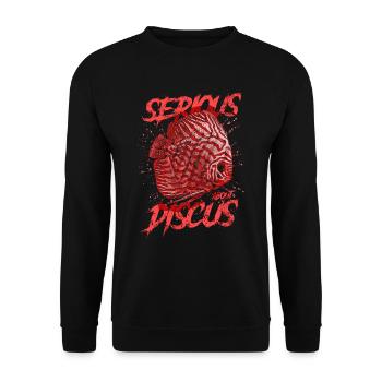 Sérieux au sujet du discus aquariophile gardien de discus - Sweat-shirt Unisexe - noir - Devant - Alina (178cm) & Michal (187cm)