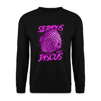 Sérieux au sujet du discus aquariophile gardien de discus - Sweat-shirt Unisexe - noir - Devant - Alina (178cm) & Michal (187cm)