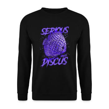 Sérieux au sujet du discus aquariophile gardien de discus - Sweat-shirt Unisexe - noir - Devant - Alina (178cm) & Michal (187cm)