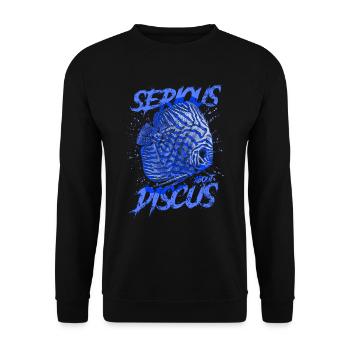 Sérieux au sujet du discus aquariophile gardien de discus - Sweat-shirt Unisexe - noir - Devant - Alina (178cm) & Michal (187cm)