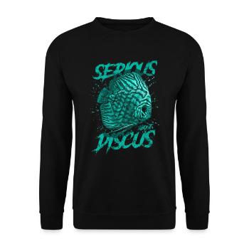 Sérieux au sujet du discus aquariophile gardien de discus - Sweat-shirt Unisexe - noir - Devant - Alina (178cm) & Michal (187cm)
