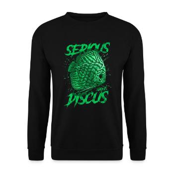 Sérieux au sujet du discus aquariophile gardien de discus - Sweat-shirt Unisexe - noir - Devant - Alina (178cm) & Michal (187cm)